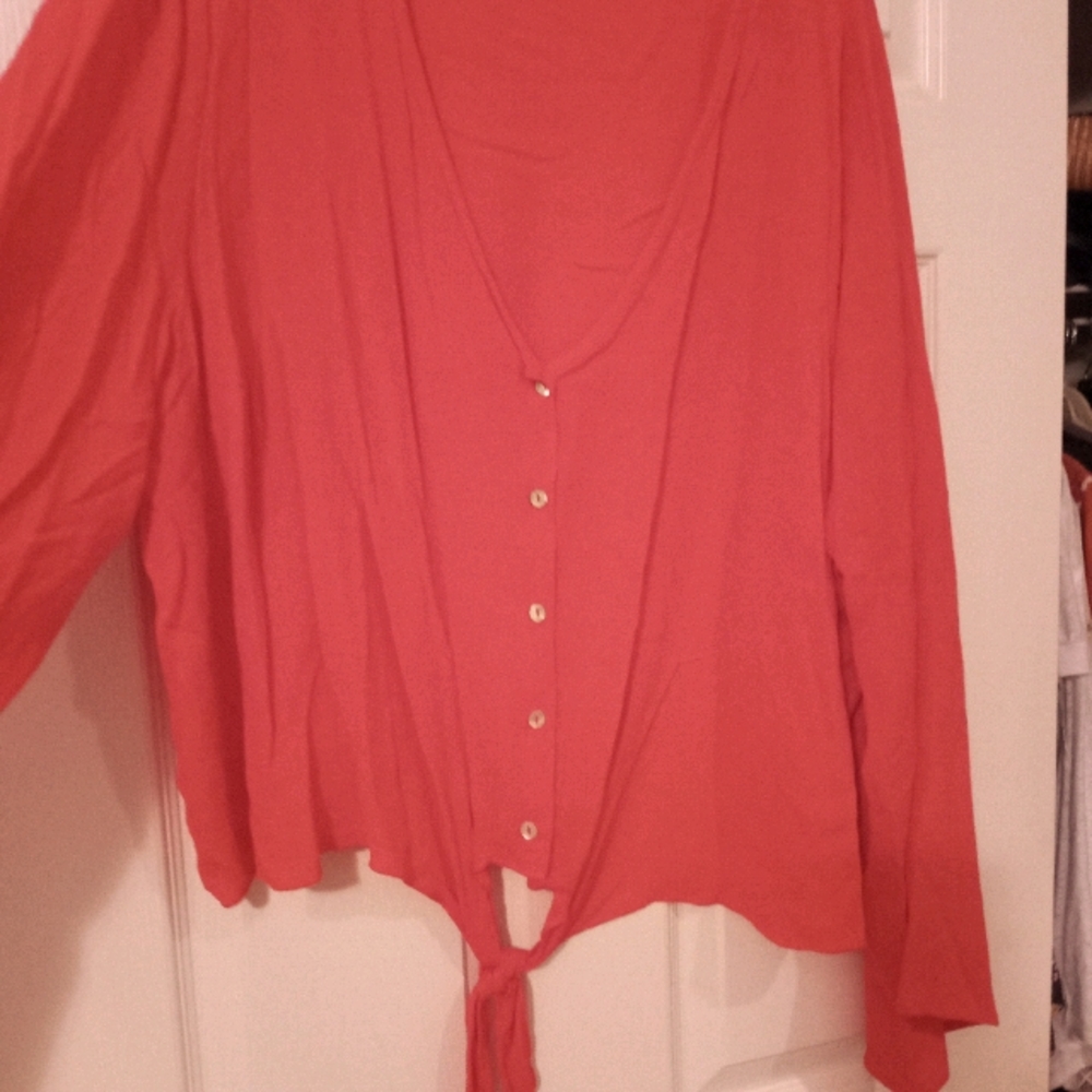 Boho coral top